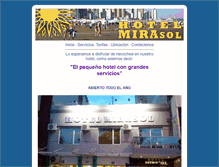 Tablet Screenshot of mirasolhotel.com.ar